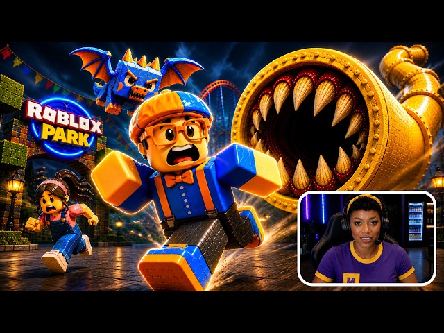 curse of Roblox Blippi SLIDE EATER. Story about Blippi transformation