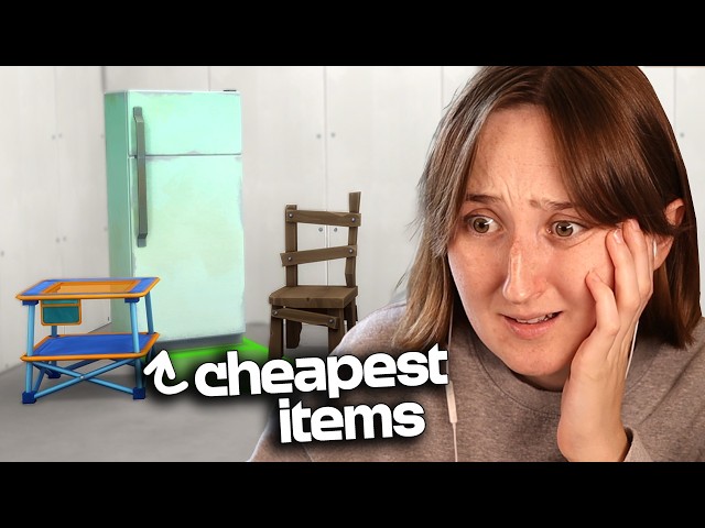 Building using ONLY the *CHEAPEST ITEMS* in The Sims 4!