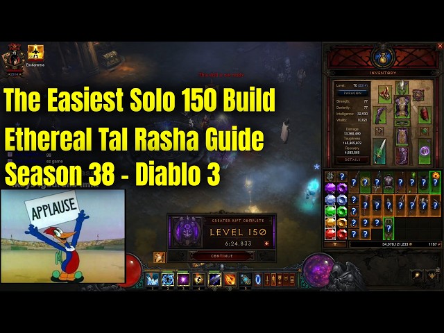 Season 38 Ethereal Tal Rasha Guide - Easiest 150 Solo - Diablo 3