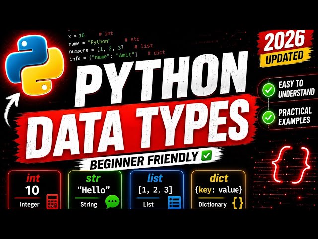 👨‍💻 Data Types in Python Explained for Beginners 🚀