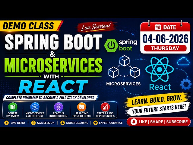 Spring Boot & Microservices with React Demo Class | By Mr. Naresh Sir | 04-06-2026