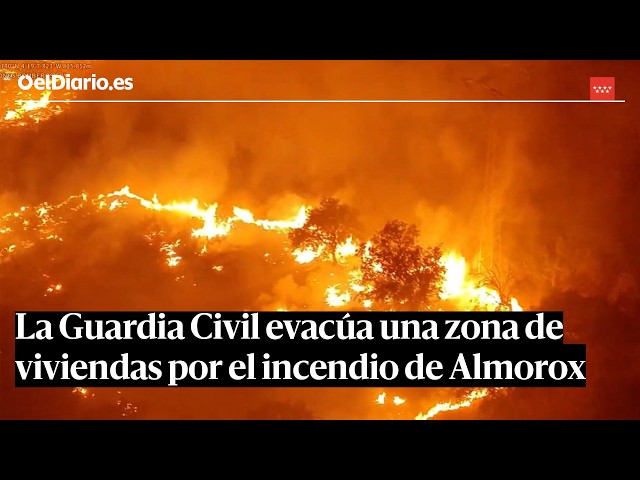 Evacuada una urbanización en Almorox por la proximidad del fuego