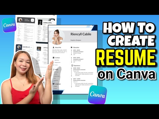 HOW TO CREATE RESUME ON CANVA | EASY TUTORIAL | Riencyll Cabile