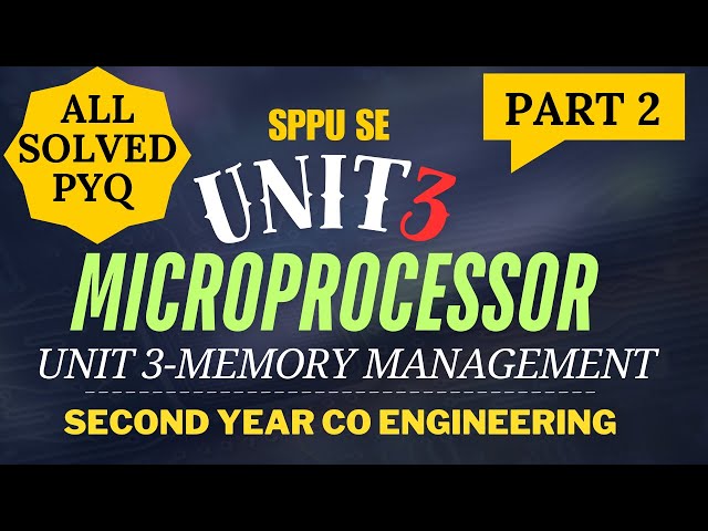 MICROPROCESSOR UNIT 3 | PART 2 | SE | SPPU | ENDSEM | ONLY NOTES SOLVED PYQ | COMPUTER ENGINEERING