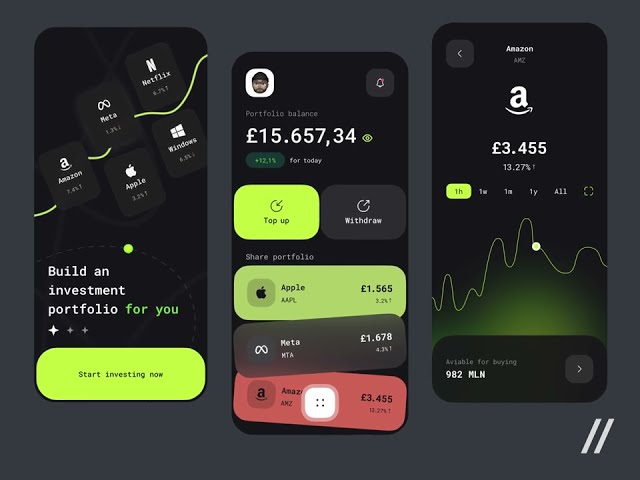 Investment App ui animation   #finance  #banking #uiuxdesign #animation