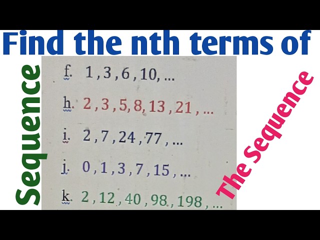 How to Find the nth terms of sequence in Simple Ways#sequence #calculus