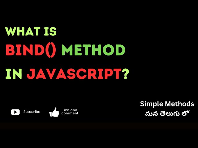52.What is bind() method in javascript? | How to use it?  #weekendcodingintelugu