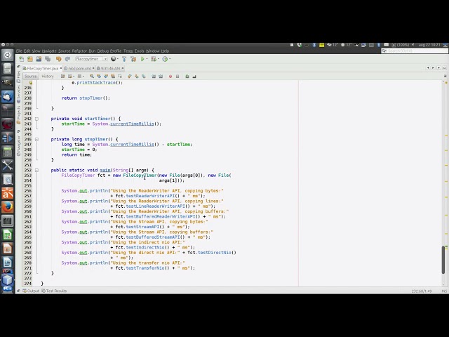 File handling program using Java NIO