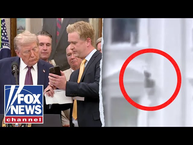Trump reacts to viral video showing mystery items tossed from White House window