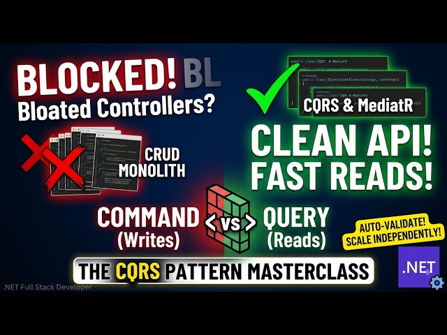 CQRS Pattern in ASP.NET Core Stop Writing Monolithic Controllers!