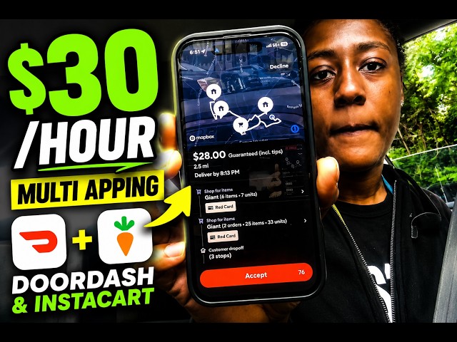 $30/Hour Multi-Apping door dash and instacart