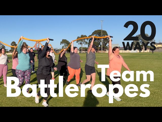 Group Battle rope ideas for Bootcamp and personal Trainers - Team Battlerope workouts & ideas