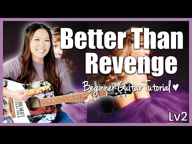 Better Than Revenge 💜 Taylor Swift 🫶 EASY Guitar Tutorial Beginner Lesson 🎸 Chords & Strumming 📝