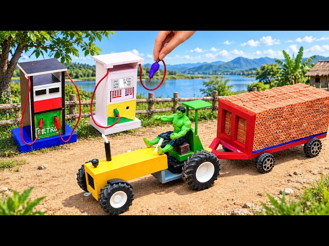 diy tractor mini petrol pump science project || ‪‪@MetaCreatorTV‬ || keepvilla