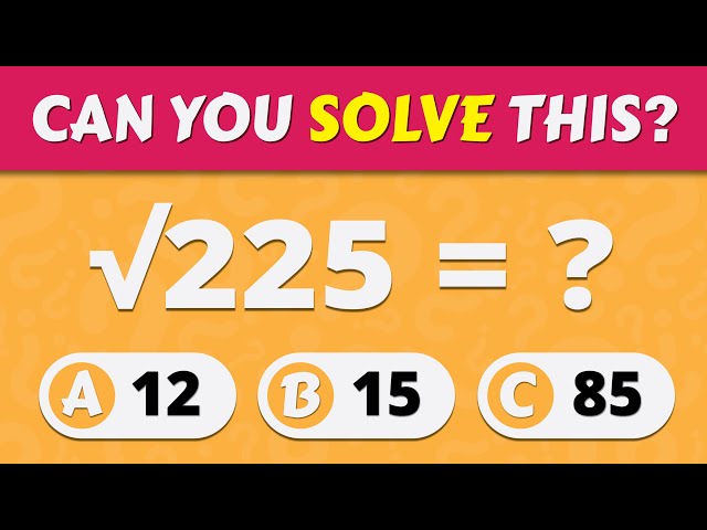 100 Math Quiz Questions Easy to Impossible Brain Challenge by Quiz Ferret