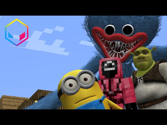 Download TikTok Minion SHREK Squid game HUGGY WUGGY Minecraft 3D MODEL mod!
