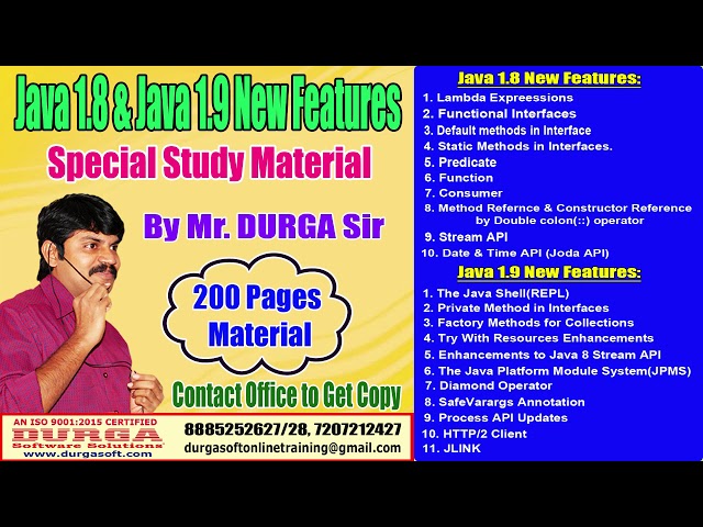 DURGA Sir Java 8 & Java 9 Study Material