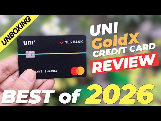 UNI GoldX Credit Card Unboxing | Review of Best LIFETIME FREE Credit Card