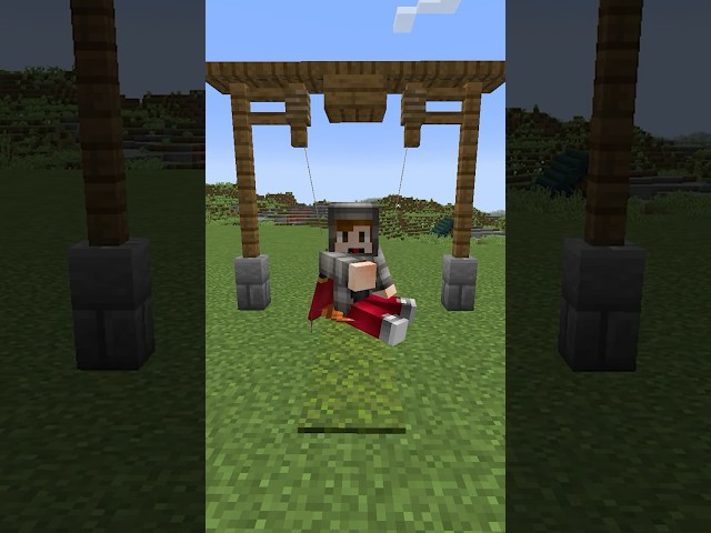 A SWING IN MINECRAFT! 😱⛏️ #shorts