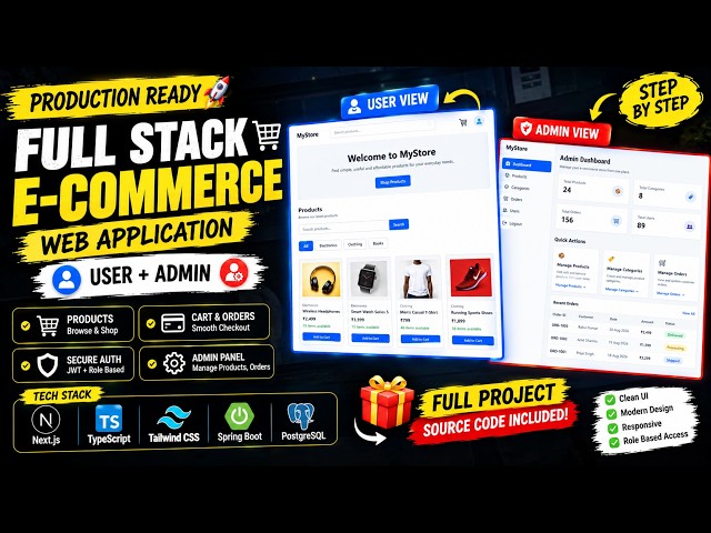 Full Stack E-Commerce Web Application 🚀 | Next.js + TypeScript + Spring Boot + PostgreSQL