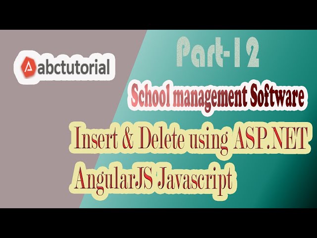 SMS-12: Insert & Delete course information using ASP.NET MVC Javascript Angularjs
