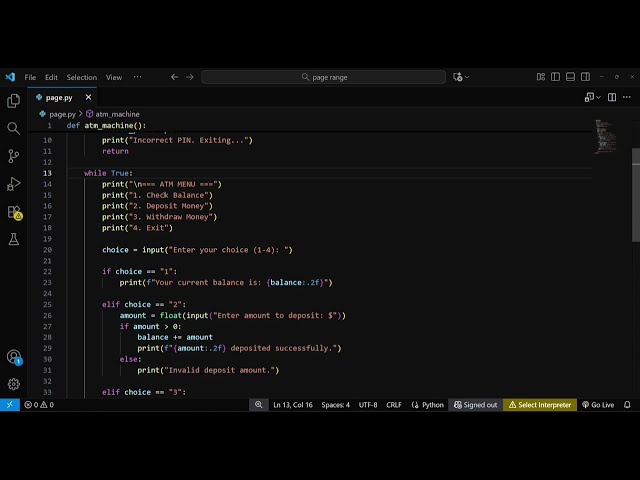 ATM Machine Ka Code (Pehchaan/Authentication) — Step-by-Step Tutorial