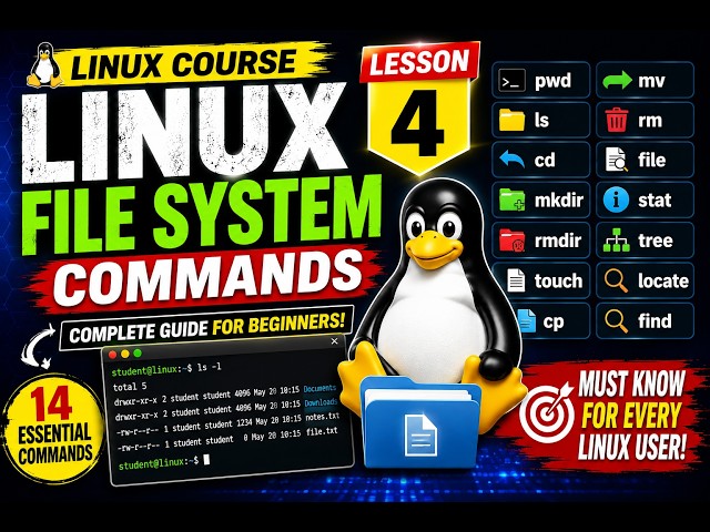 Linux File Management Commands Explained | Complete Linux File System Tutorial for Beginners #fyp