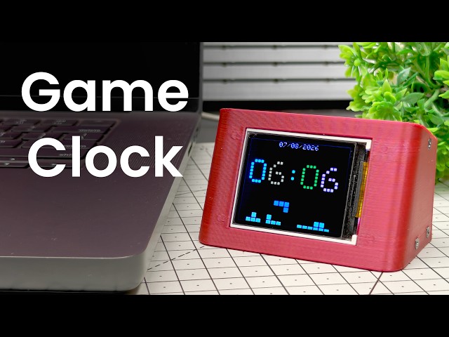 I Built a Desk Clock That Plays Retro Games | ESP32 Project with code