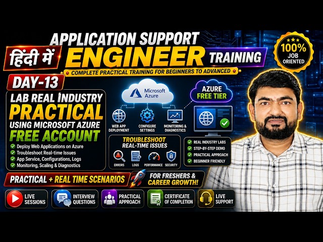 Day 13 Lab Application Support  | Microsoft Azure Free Account| Deploy & Troubleshoot Web Apps