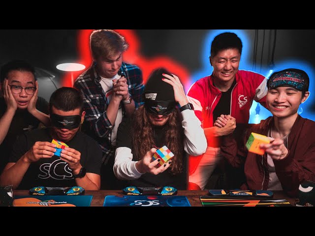 Rubik's Cube Blindfold Challenge with J Perm, SoupTimmy and friends