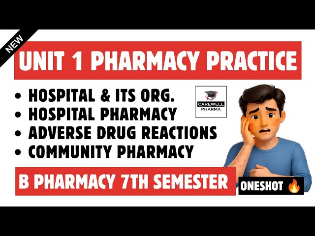 Unit 1 Pharmacy Practice | Hospital, Hospital pharmacy, Adverse drug reactions, Community pharmacy