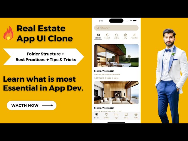 🔥 Mastering UI/UX: React Native Real Estate UI: Bottom Tabs,Custom Fonts&Reusable Components | 🔥Urdu