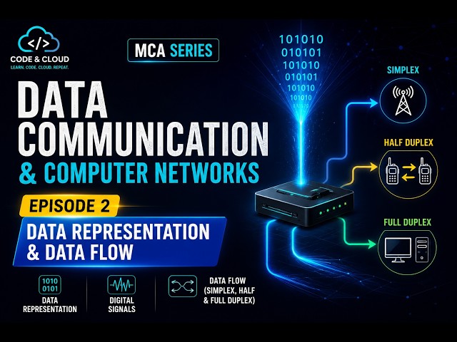Data Representation & Data Flow Explained | Simplex, Half-Duplex & Full-Duplex |  Ep 2