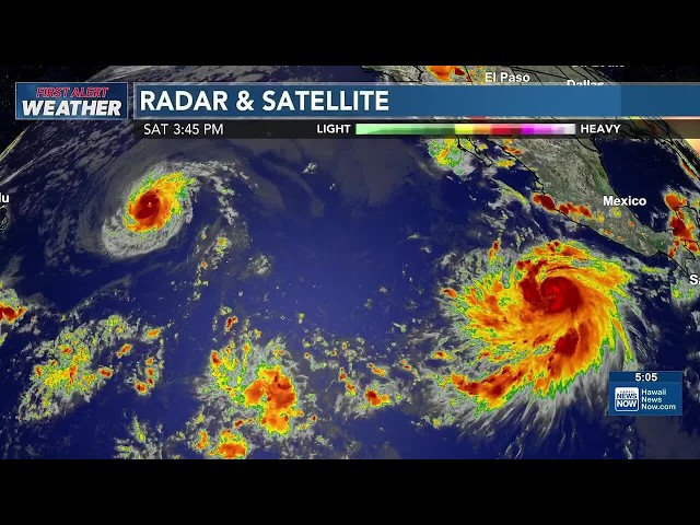 Hurricanes Fausto and Genevieve in the North Pacific