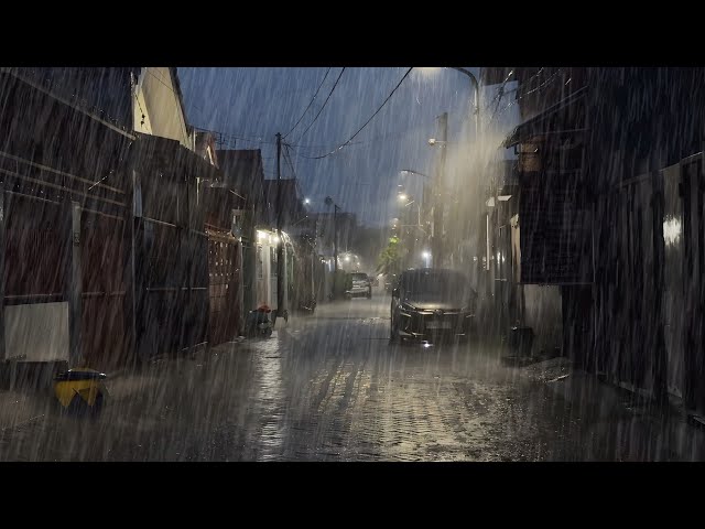 Heavy Rain and Distant Thunder in a Village: Natural White Noise for Deep Sleep and Anxiety Relief