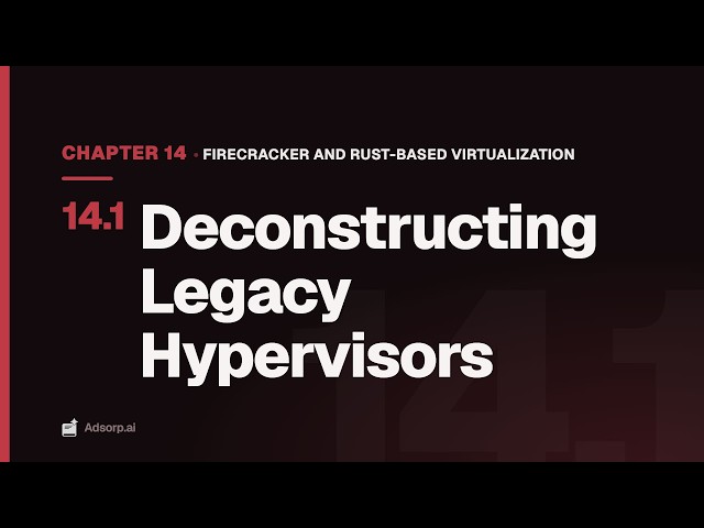 14.1 Deconstructing Legacy Hypervisors | Firecracker and Rust-Based Virtualization