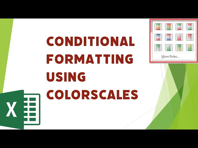 Conditional Formatting - Color Scales |MS Excel