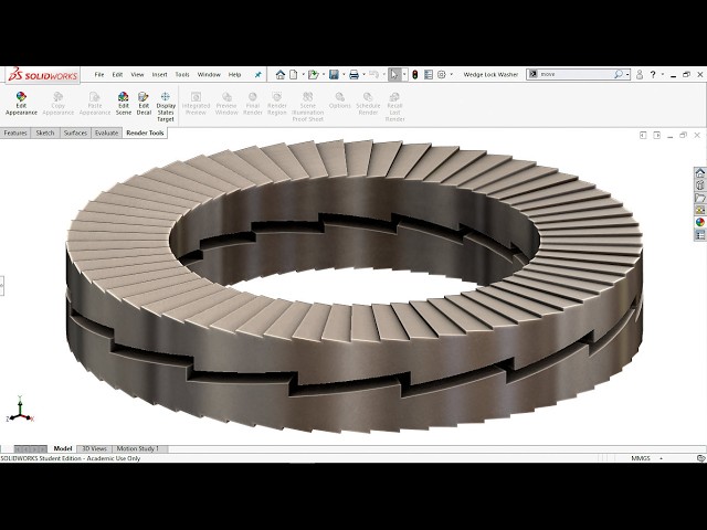 How Wedge Lock Washers Work | SolidWorks Modeling Tutorial