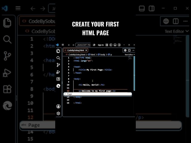 Create Your First HTML Page 🚀