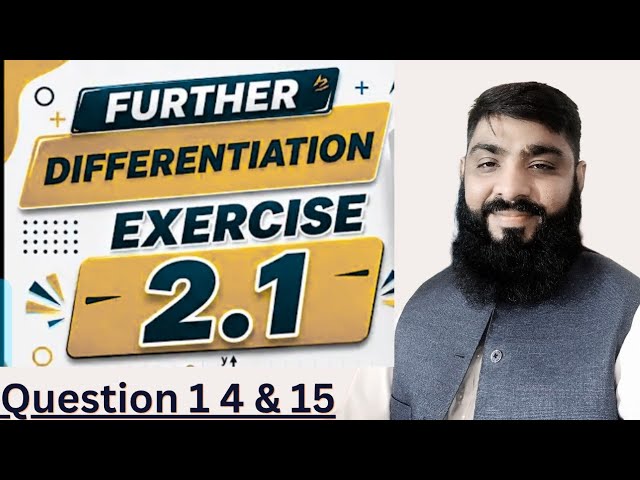 Class 12th Math New Book Unit 2 Exercise 2.1 Easy Solution | Ex 2.1 Class 12 Maths | Differentiate