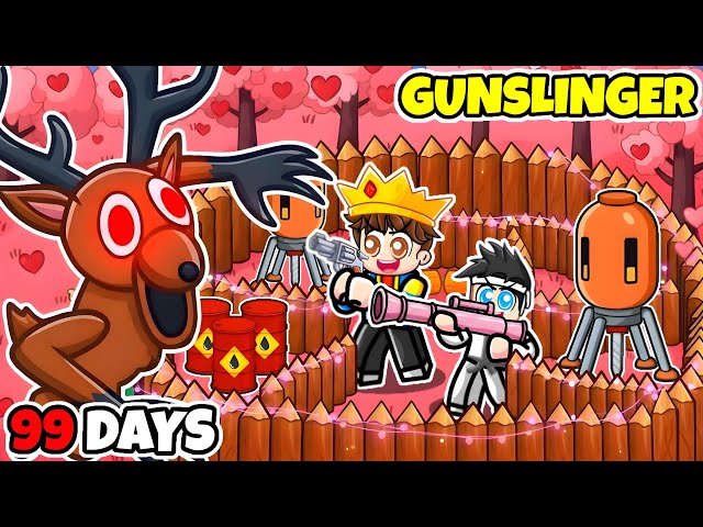 We Survived 99 Nights In The Forest as GUNSLINGERS😱| Roblox
