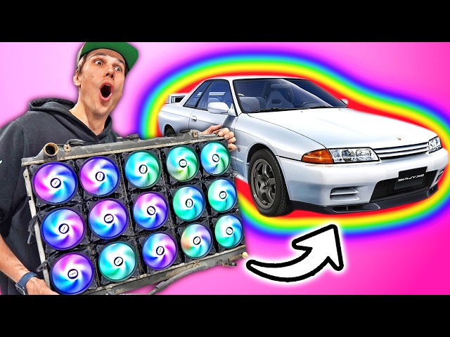 Cooling My Car with RGB COMPUTER FANS!