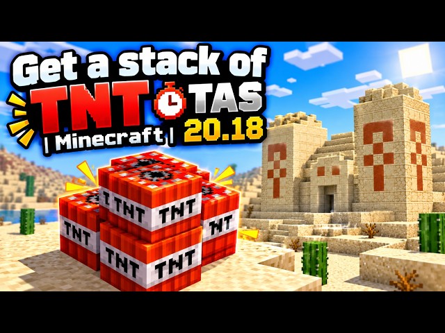 Get a stack of TNT TAS 20.18 | Minecraft