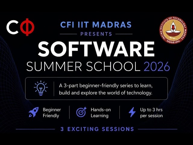 Session 1 - Programming Club | Software Summer School 2026 | CFI, IITM
