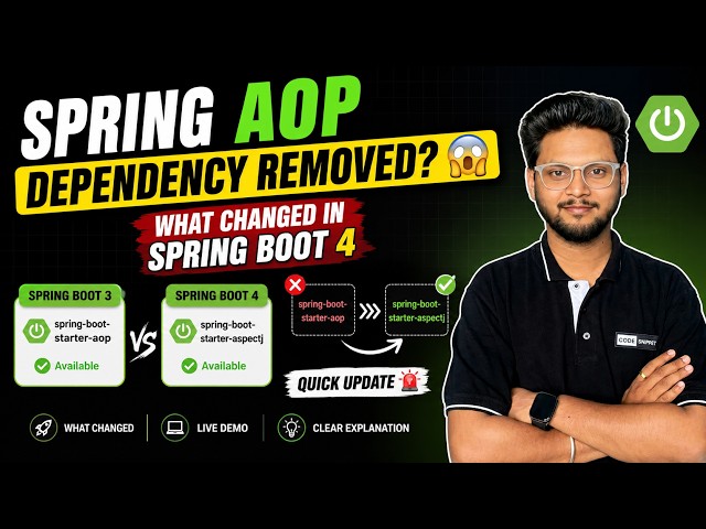 Spring AOP Dependency Removed? 😱 What Changed in Spring Boot 4 | Quick Update