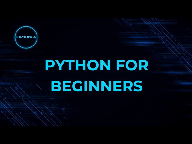 Lecture - 04 (Python lists, operations and built-in methods)