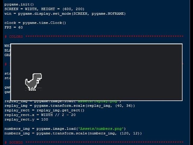 Chrome Dino Game Clone Using Pygame