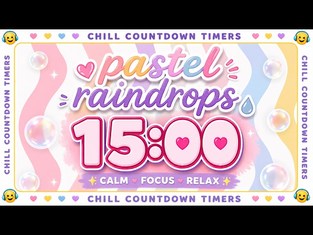𝒔𝒕𝒓𝒊𝒑𝒆𝒔 & 𝒃𝒖𝒃𝒃𝒍𝒆𝒔 for your ADHD brain 🫧 — 15 min soft lofi countdown for focus & study
