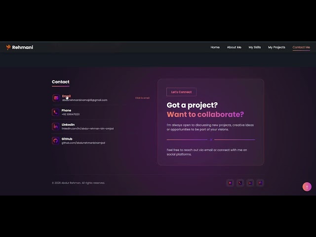 Portfolio Website | HTML | CSS | JS
