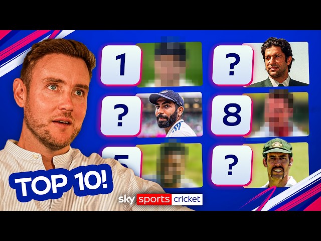 Stuart Broad ranks his TOP 10 greatest Test fast bowlers!